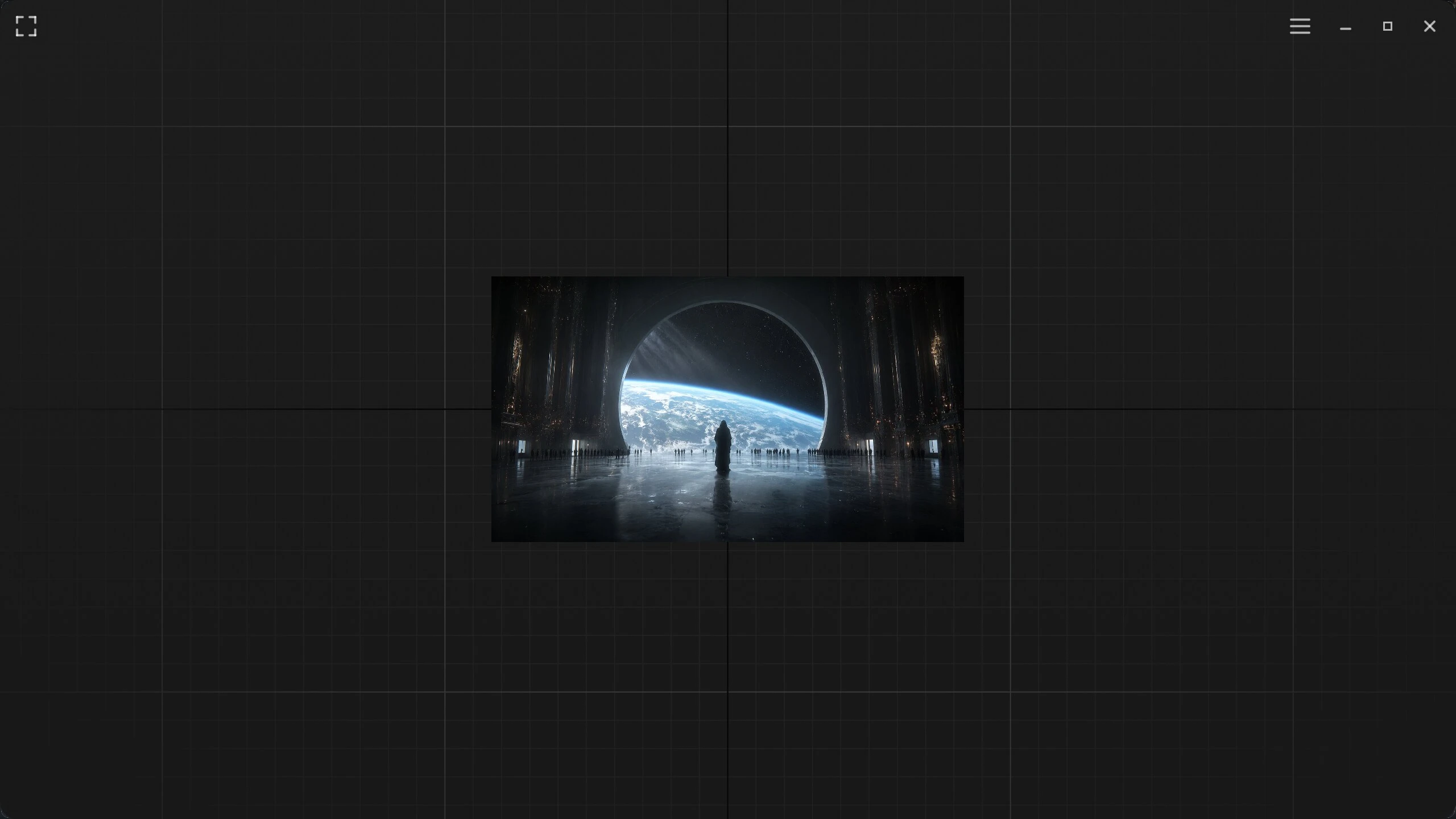 OA Viewer centering the Space Cathedral image on its navigable grid canvas