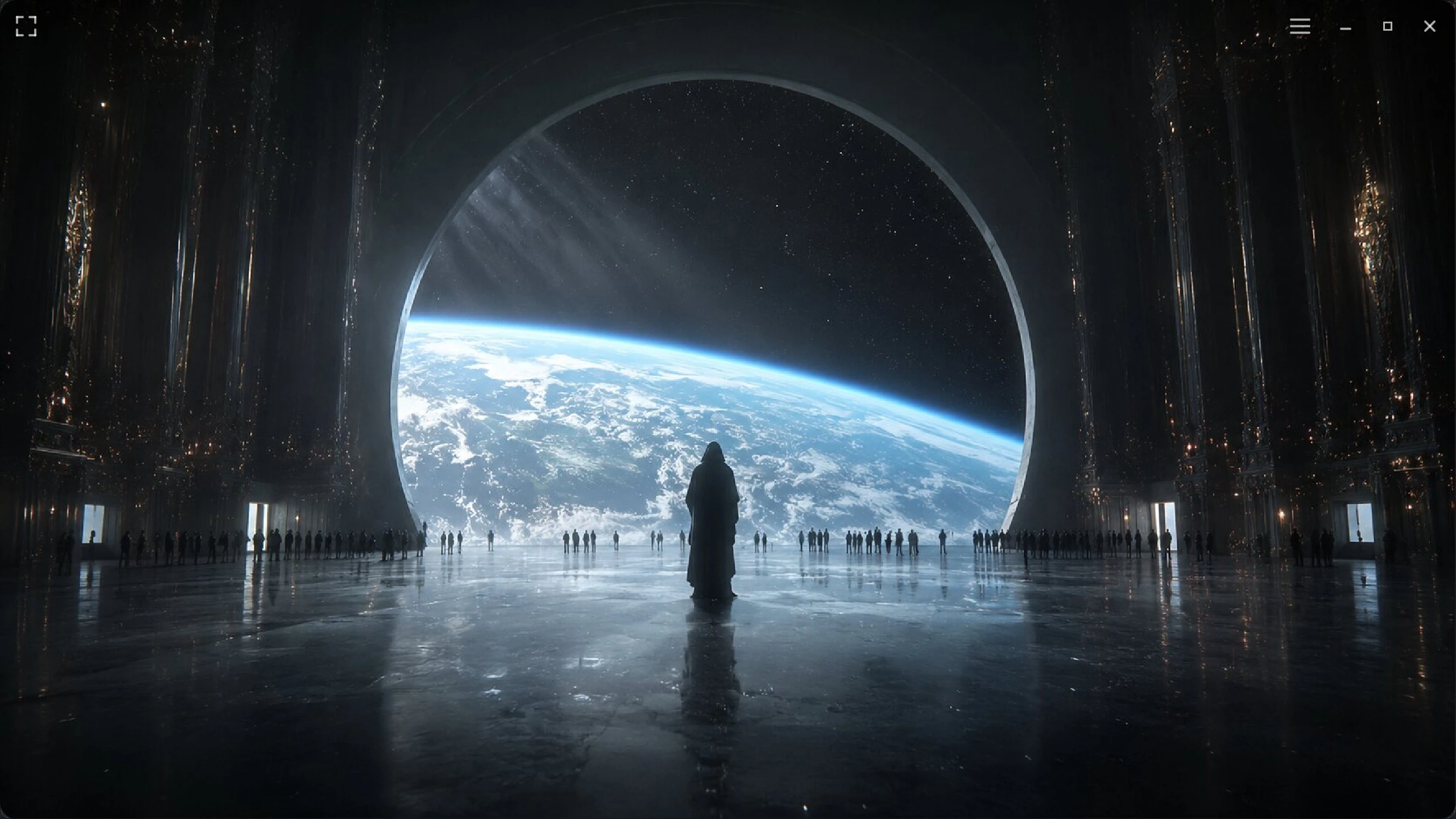 OA Viewer presenting the Space Cathedral image edge to edge in fullspace mode